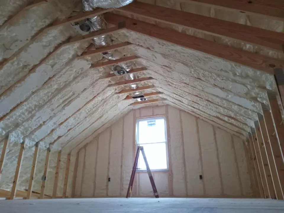 Spray foam roofing application for Crawl Space Insulation project in Corinth